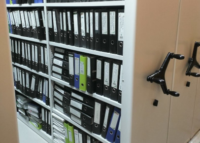 Мобильные стеллажи для архива серия Л