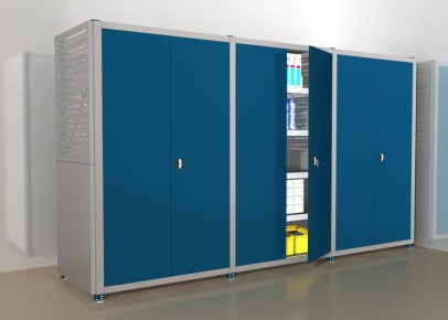 Стеллаж среднегрузовой СГС с дверцами